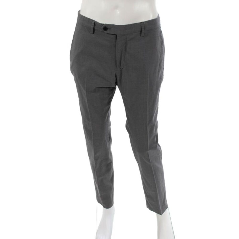Tombolini Mens Dress Pants Gray Virgin Wool Button Size 48